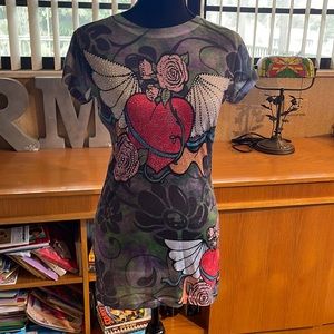 Hip Shirt with rhinestones